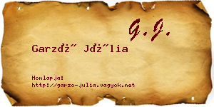 Garzó Júlia névjegykártya